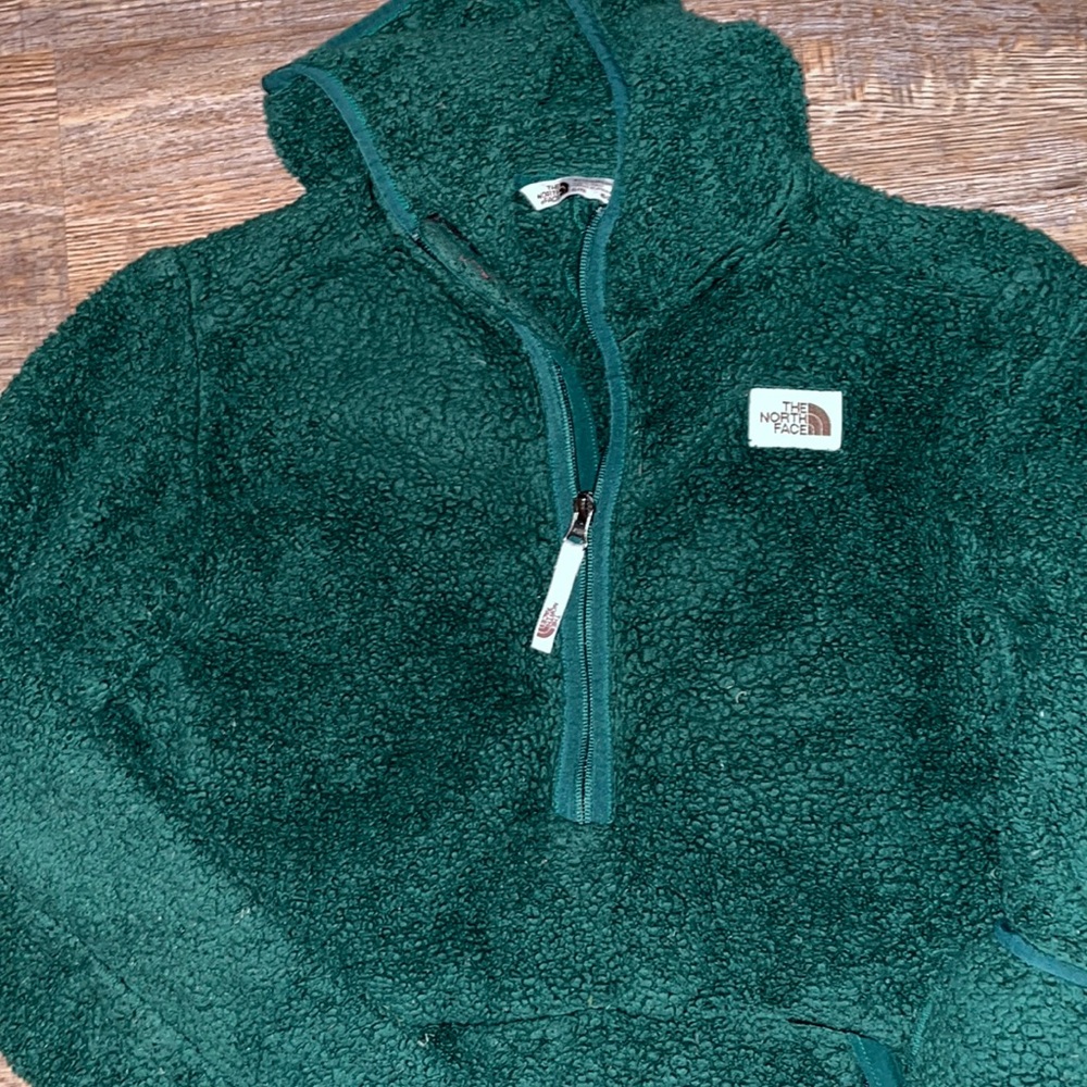 Dark Green North Face Fleece Quarter-Zip